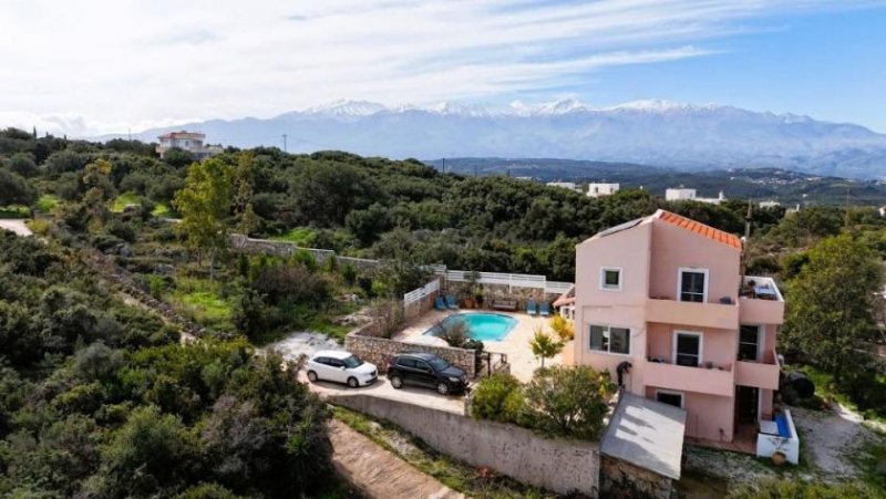 Plaka bei Chania MIT VIDEO - Kreta, Plaka bei Chania – Geräumige Villa mit Pool, Studio und Panoramablick aufs Meer Haus kaufen